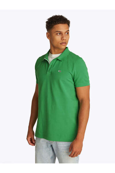 Tommy Hilfiger TJM SLIM PLACKET POLO EXT Erkek YEŞİL T-shirt DM0DM20676LY3