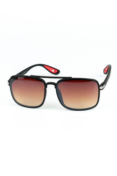 Di Caprio Men's Brown Uv400 Protection Rectangular Model Sunglasses
