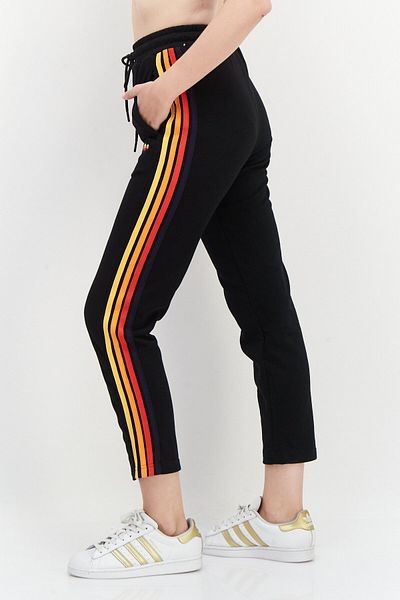 Ocean Pacific Women Drawstring Embroidered Logo Sweatpants, Black