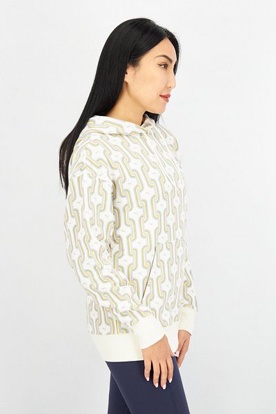 Puma Women Sportswear Fit Allover Print Sweater, Beige