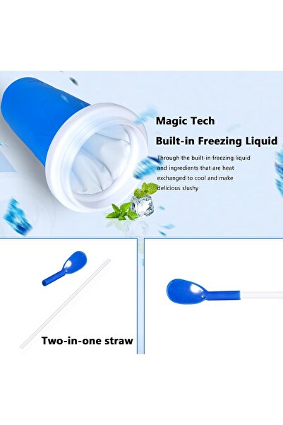 AWH Color Land DIY Smoothie Cup Frozen Magic Squeeze Cooling Mug Milkshake Maker Portable Tool