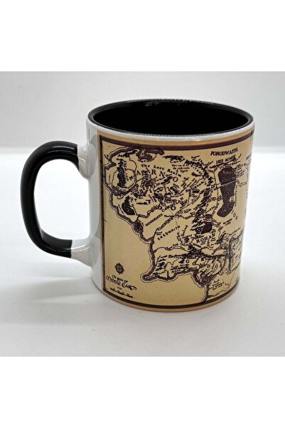 The Lucid Lab Yüzüklerin Efendisi Orta Dünya Haritası - Lord Of The Rings Siy...