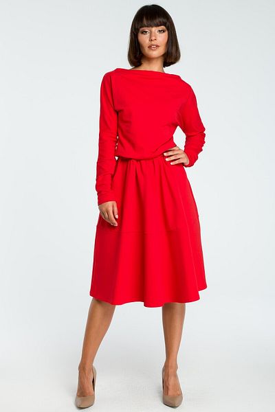 BEWEAR Flared dress with long sleeves
