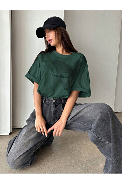 Machetta Μπλουζάκι Unisex The Butterfly Printed Oversize 100% βαμβακερό