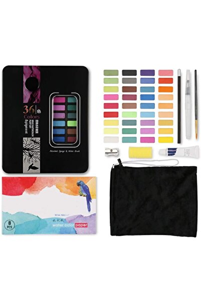 fulina ألوان مائية صلبة، 36 لونًا من ألوان مائية صلبة، مجموعة رسم صبغية للفنانين والطلاب والأطفال