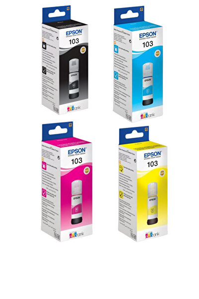 EPSON 103 Orijinal Mürekkep Seti 65 ml EcoTank L1110 L1210 L3110 L3296L3256  ...