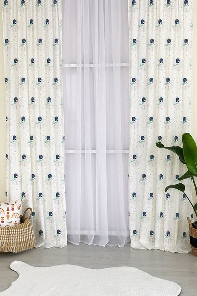 Lolla White Ballerina Skirted Girl Background Curtain 1092