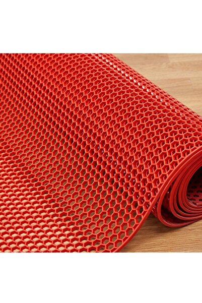 VİZYON CLOURMAT KIRMIZI KAYDIRMAZ  PETEK PASPAS (KIRMIZI)    120cm X 200cm