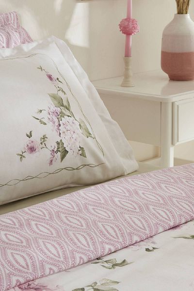 Karaca Home Rosales 100% Cotton 120 Thread Double Satin Duvet Cover Set