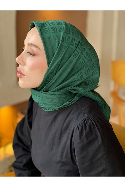 Modakaşmir Φουλάρι με έθνικ μοτίβο σειράς Silky Jacquard