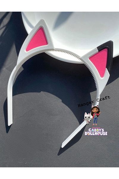 HangarTeknoloji Gabby Dollhouse Κλιπ μαλλιών Cat Crown Χοντρό Gabby Crown