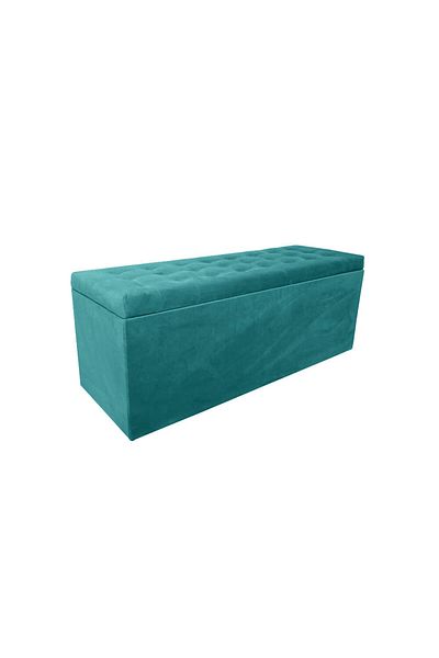 Homelux Bancă cu spațiu de depozitare confortabil, 120x42x46 cm, catifea, verde