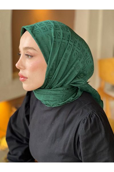 Modakaşmir Φουλάρι με έθνικ μοτίβο σειράς Silky Jacquard