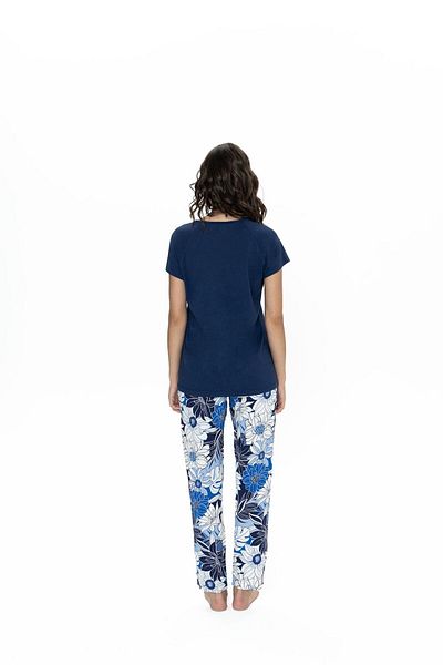 U.S. Polo Assn. Costum de pijama cu imprimeu floral pentru femei Polo US, partea de sus 50% modal 50% bumbac, partea de jos 100% vascoza