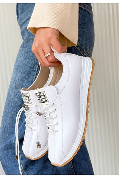 Zerenyus Pantofi sport confortabili pentru femei MONYA, albi, elastici