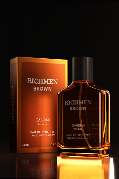 Gabrini Richmen Brown EDT For Man 100 ml 3 adet + koku kartı hediye