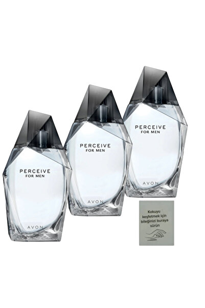 AVON Perceive Erkek Parfüm Edt 100 Ml. 3 adet + koku kartı hediye