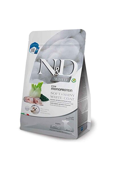 N&D ND White Yavru Köpek Maması Balıklı Spirulinalı Mini 1,5 Kg