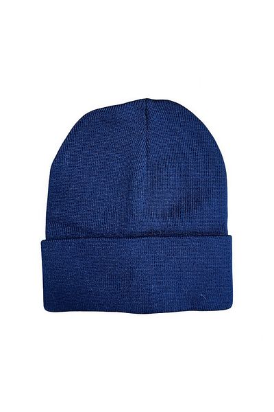 Mevo Unisex Knitwear Navy Blue Colored Beret