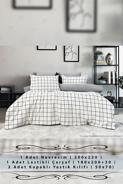 serelya Luxury Duvet Cover Set - Oversized, Elastic and Cotton