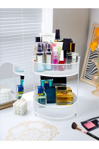EVSTYLE Οργανωτής μακιγιάζ και κοσμημάτων White II Tiers