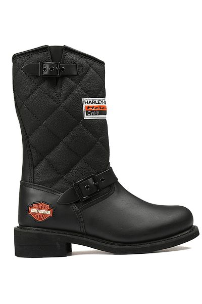 Harley Davidson Laconia 644 Black Leather Boots & Bootie Boots