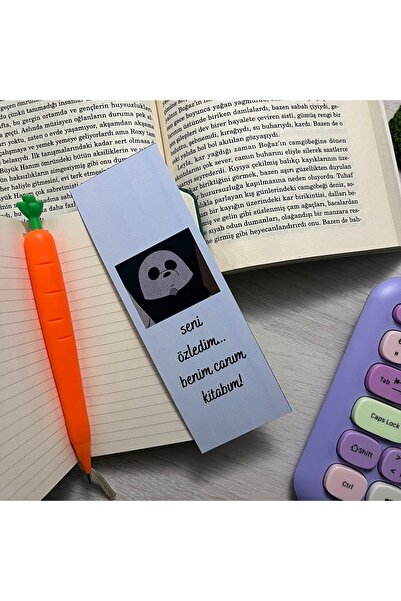 sumicorn Set de 4 semne de carte albastre cu ursuleț drăguț