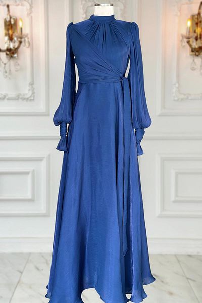 Amine Hüma Βραδινό φόρεμα Efruz Navy Blue