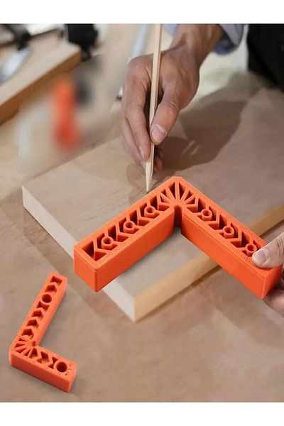 ALMAYA TOOLS 90 Degree Clamped Positioning Ruler 15 cm