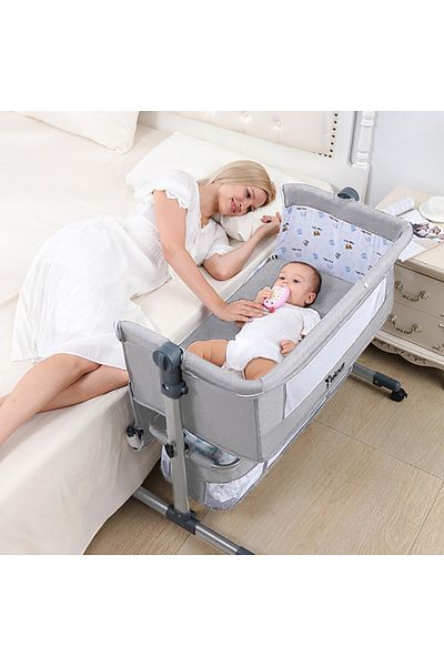 TEKNUM Bedside Crib - Grey