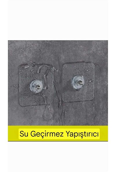 TOPALAKTİCARET 4 Adet Kendinden Yapışkanlı Duvar Kancaları Duvar Delmeden Yap...