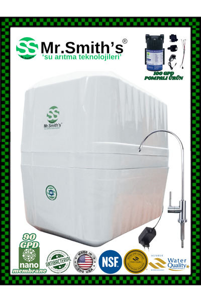 Mr.Smith's Su Arıtma Cihazı 100 GPD POMPALI Kompozit ( MULTİMİNERAL-DUBLEALKA...