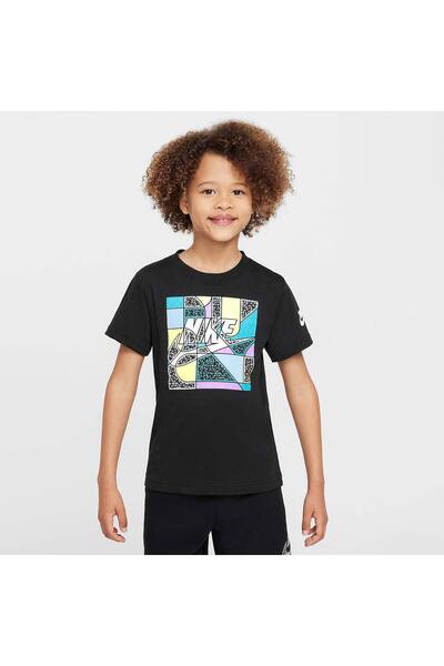 Nike Tricou negru pentru copii Futura Block (86M783-0239
