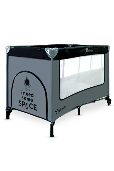 TEKNUM سرير وساحة لعب رواد الفضاء باللون الرمادي