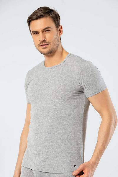 Cacharel 3 Pieces Men's Crew Neck Short Sleeve Undershirt (Undershirt) 95% Cotton % Elastane