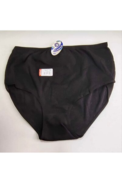 Ceylanoğlu Kadın 12 Li Paket Siyah Yüksek Bel Desenli Transfer Ribana Bato Külot