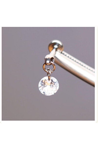 Bylin G23 Titanyum Sallantı Daire Zirkon Titanyum Kıkırdak Piercing/Labret Pi...