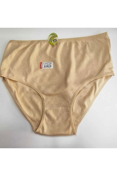 Ceylanoğlu Kadın 12 Li Paket Ten Renk Yüksek Bel Desenli Transfer Ribana Bato...