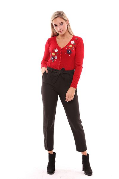Sense Ankle Trousers with Belt |   Pnt19022 Black