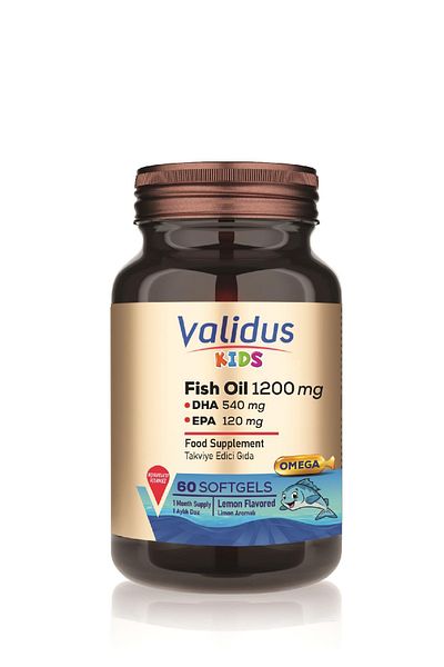 Validus 1200 Mg 60 Softgel Kids Fish Oil