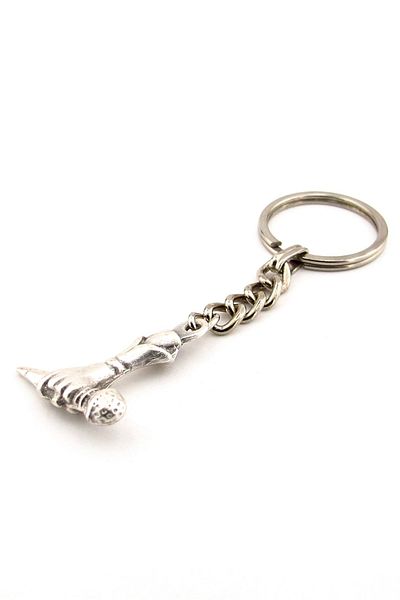 Solfera Rap Music Hand Holding Microphone Diss Metal Keychain Kc227