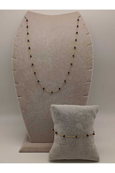 TLSMACCESORIES ÇELİK ZİNCİR KOLYE SİYAH