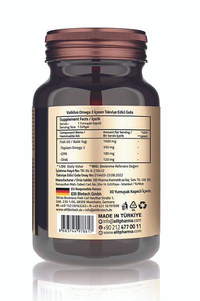 Validus Daily Omega-3 1000 Mg - 30 Softgels