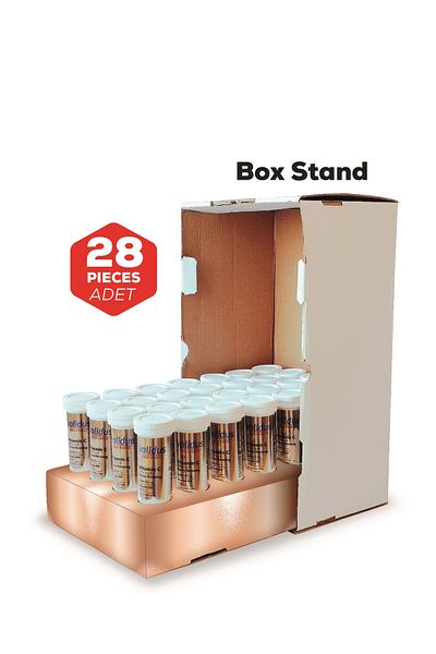 Validus Daily Force - 15Pcs Effervescent Vitamin C, Panax Ginseng and Zinc Tablets 28Pcs Stand