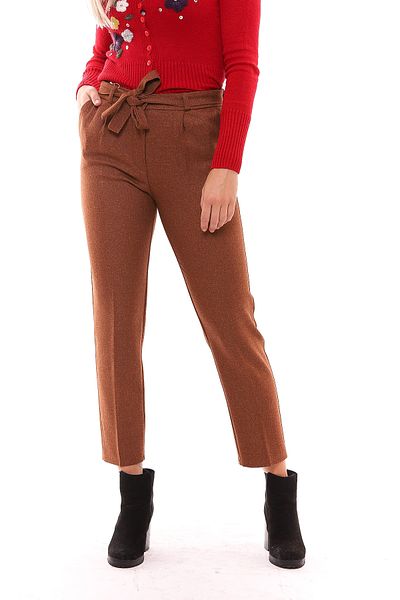 Sense Waist Belted Ankle Pants| Pnt19022 Brick