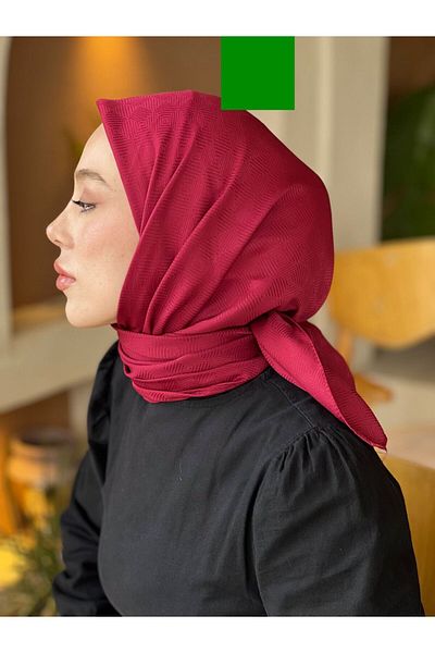 Modakaşmir Eșarfă cu model de linie de șah din seria Jacquard mătăsoasă