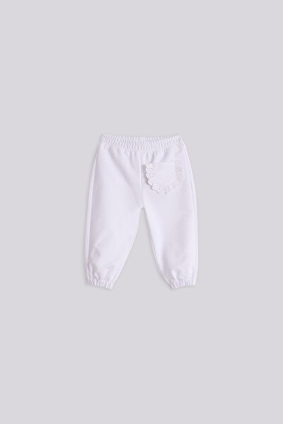 GB Baby Basic Bg Store Baby Girl White Tracksuit Set