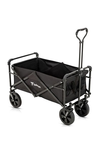 TEKNUM Folding Wagon Cart w / Canopy - Black