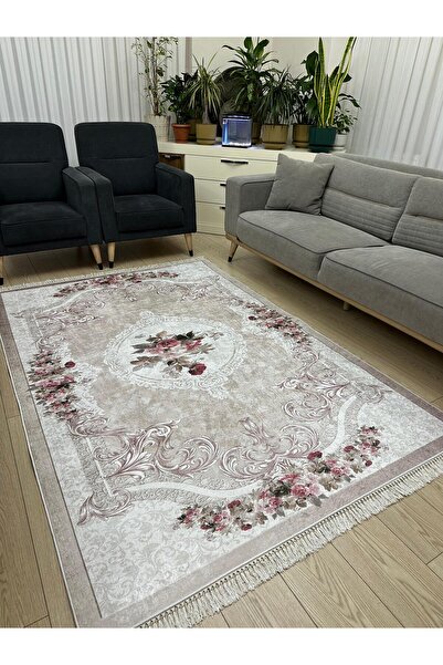 MODKLAS Kaymaz Taban Yıkanabilir Dijital Baskı Dekoratif Halı - 4m²=160x230 c...