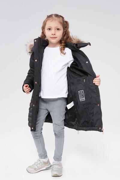 Benittokids Girl's Natural Fur Coat 51301